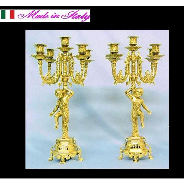 イタリア製ブラス エンジェルのキャンドルスタンド キャンドルホルダー