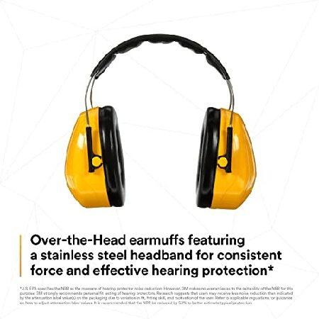 3M　Optime　98　and　Black　Yellow　Over-The-Head　Earmuf（並行輸入品）