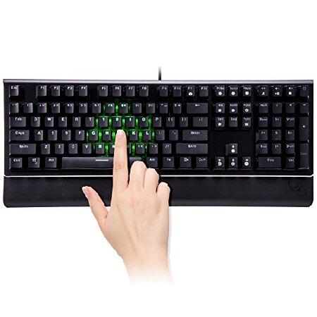ROSEWILL Mechanical Gaming Keyboard, RGB Backlit Clicky Computer Mechanical Keyboard for PC, Laptop, Mac, Rainbow LED Modes with Side Ba（並行輸入品）