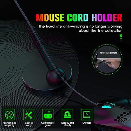 60%メカニカルゲームキーボードとマウスのコンボ マウスバンジーマウスパッド付き ミニ68キー 有線タイプC 18バックライト効果 軽量 RGB 6400DPI （並行輸入品）