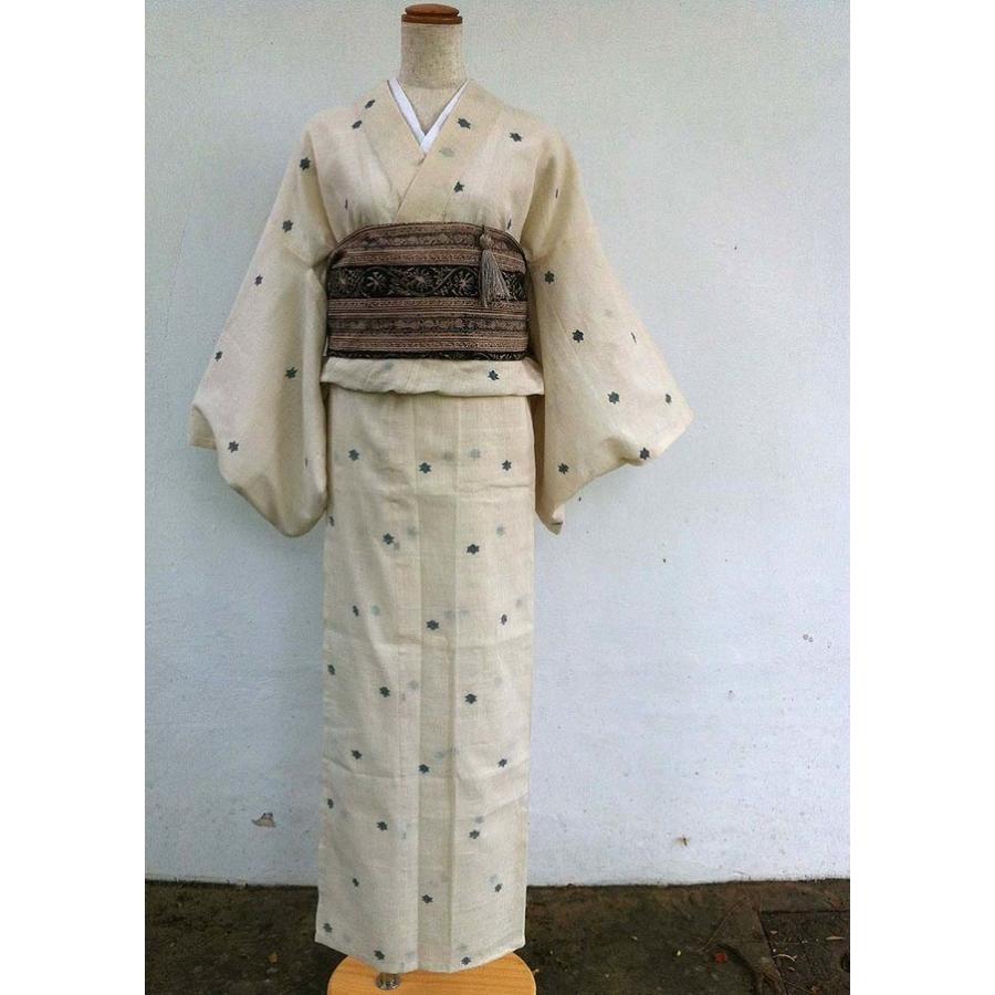 浴衣 単着物 カーディー 星柄 白 1点もの : ココショク-日本の手仕事