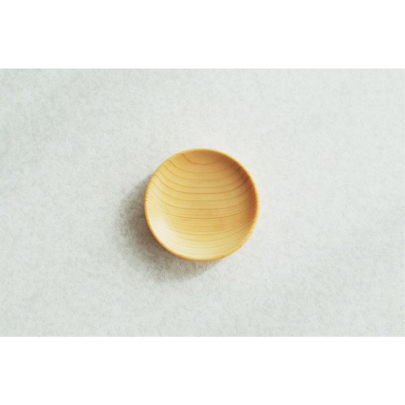 ひのき 豆皿 6cm - MUKU LINKWOODDESIGN 手作り 木製 食器 檜 桧 一枚