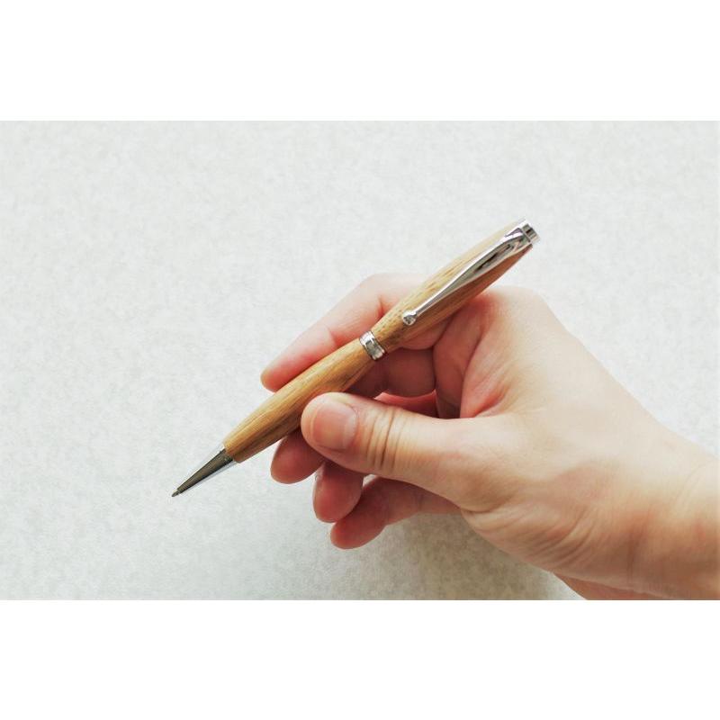 名入れ 世界の銘木 ボールペン - オーク ツイストペン おしゃれ ウッド