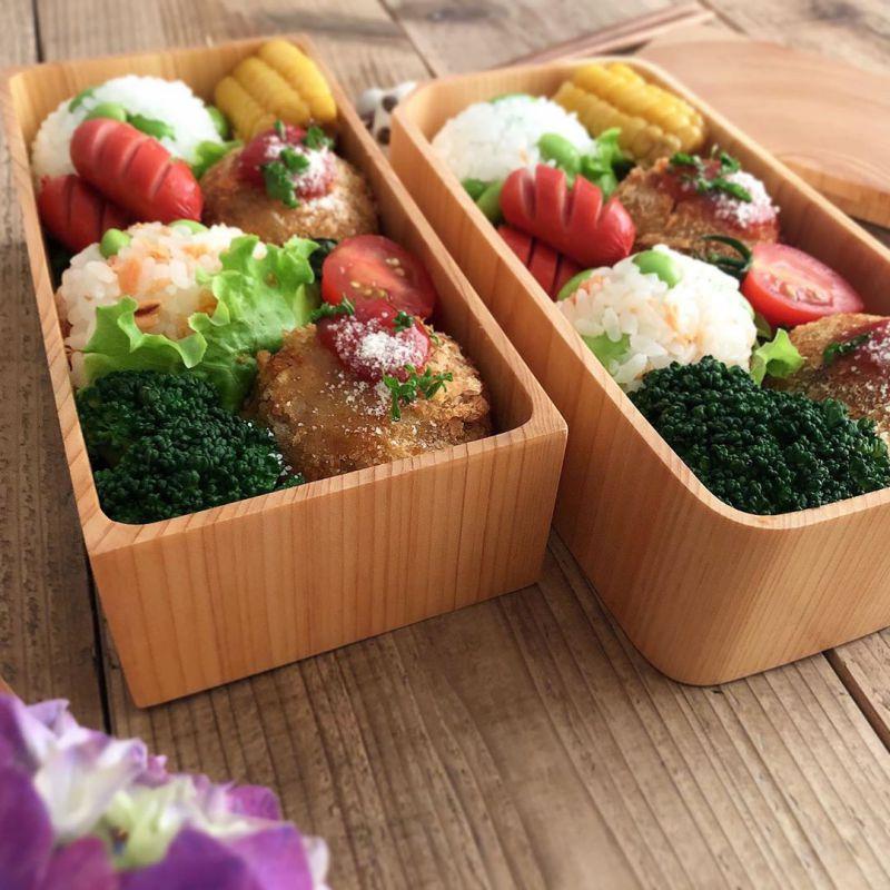 媛ひのき くりぬき弁当箱 「年輪」 S - 角あり 手作り 木製 木 1 媛ひのき くりぬき弁当箱 「年輪」 S - 角あり 手作り 木製 木 1