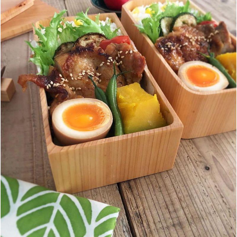 媛ひのき くりぬき弁当箱 「 年輪 」 L - 角あり 手づくり 媛ひのき くりぬき弁当箱 「 年輪 」 L - 角あり 手づくり