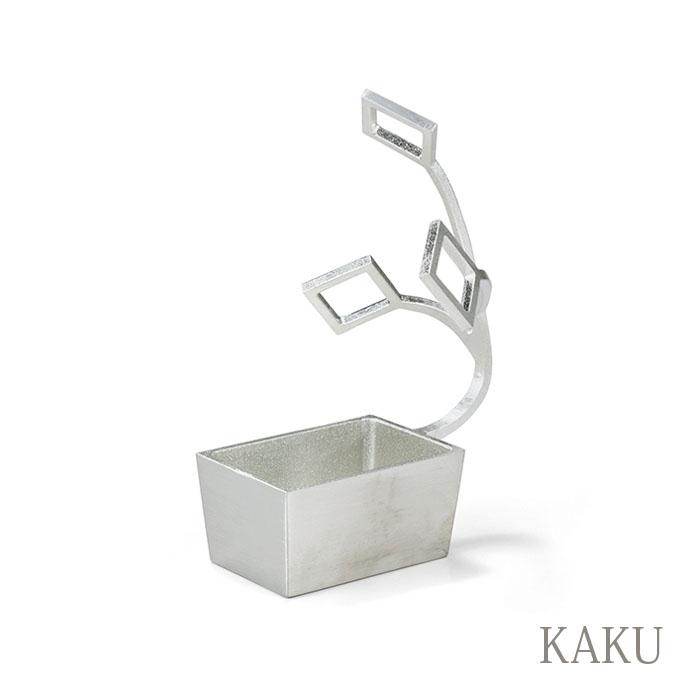 花器 LASSO KAKU 能作 のうさく nousaku 錫製 金属 鋳物 銀色 モダン