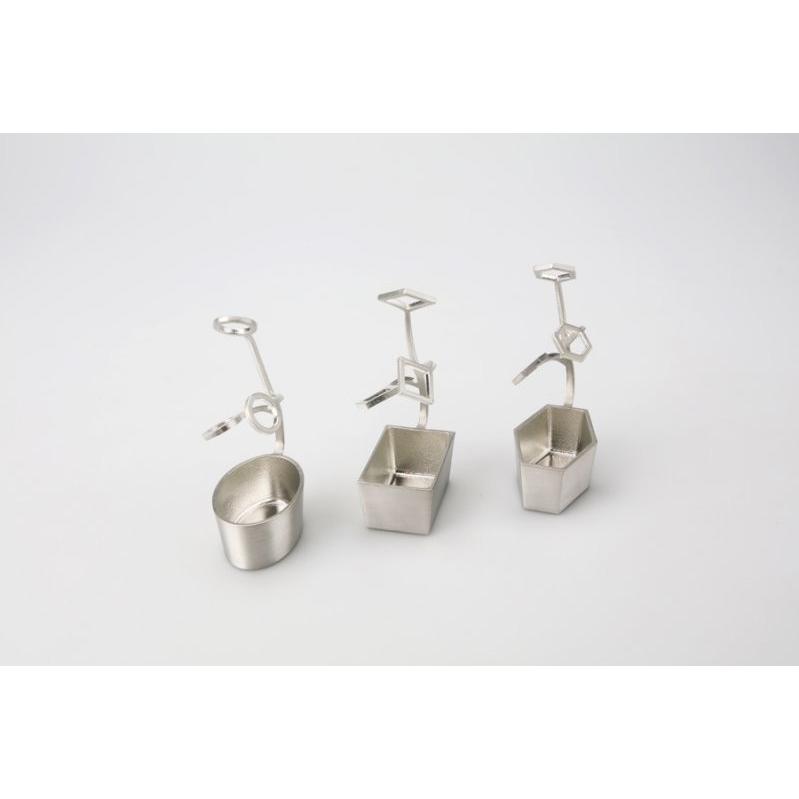 花器 LASSO KAKU 能作 のうさく nousaku 錫製 金属 鋳物 銀色 モダン