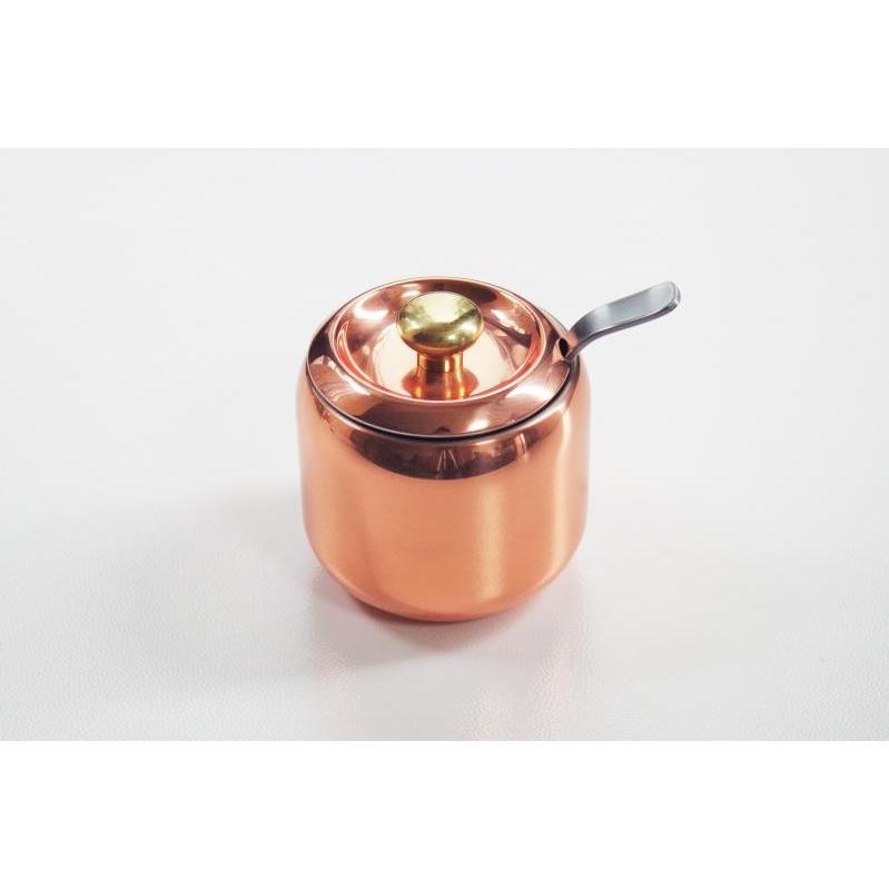 COPPER PEARL ROSE　銅製　シュガー・ミルクポット・トレイ三点 COPPER PEARL ROSE 銅製 シュガー・ミルクポット・トレイ三点