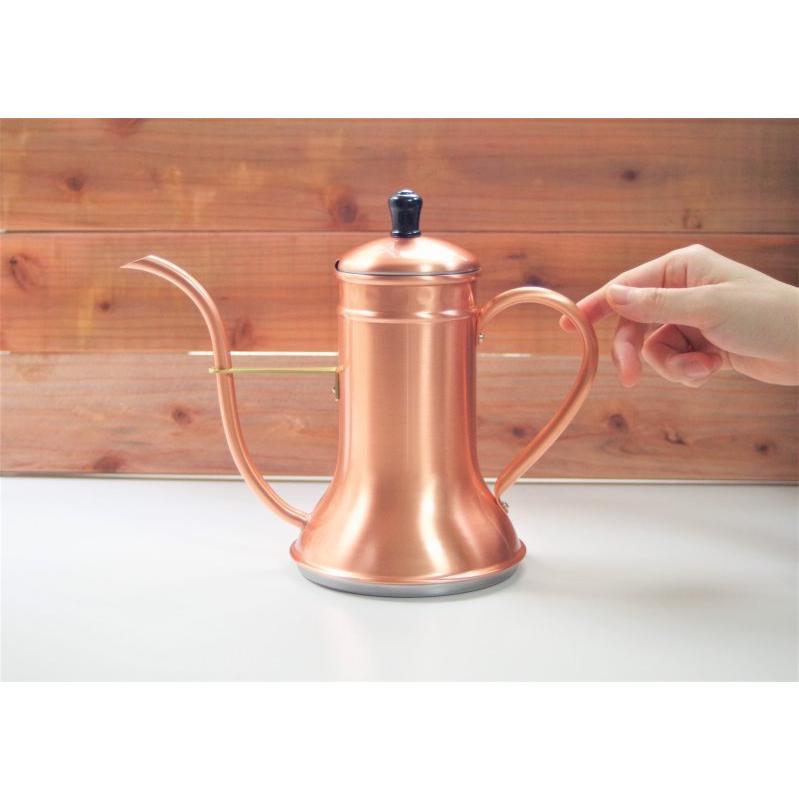 新光金属 ドリップポット 細口 銅製 IH対応 銅 国産 プロ 専門店 珈琲