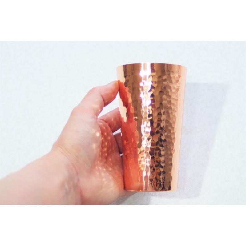新光金属 タンブラー 中 350ml 銅製 鎚目 燕 酒器 燕三条 銅製品 国産 
