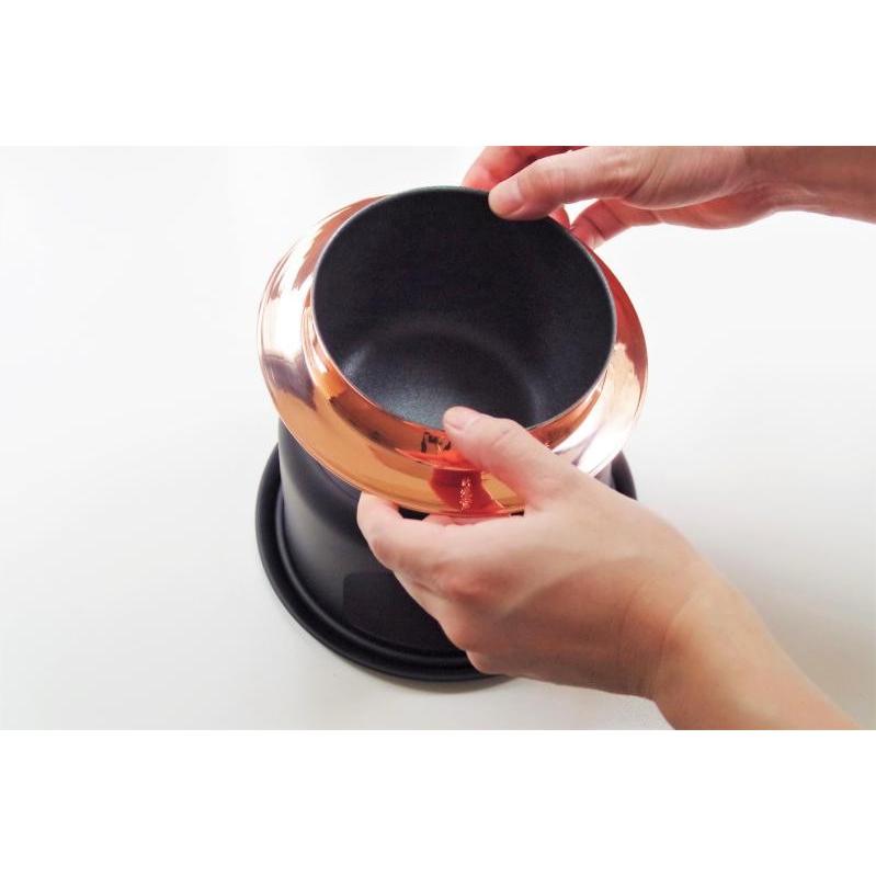 羽釜 1合用 木蓋 スタンドセット 固形燃料用 直火用 純銅製 ごはんは