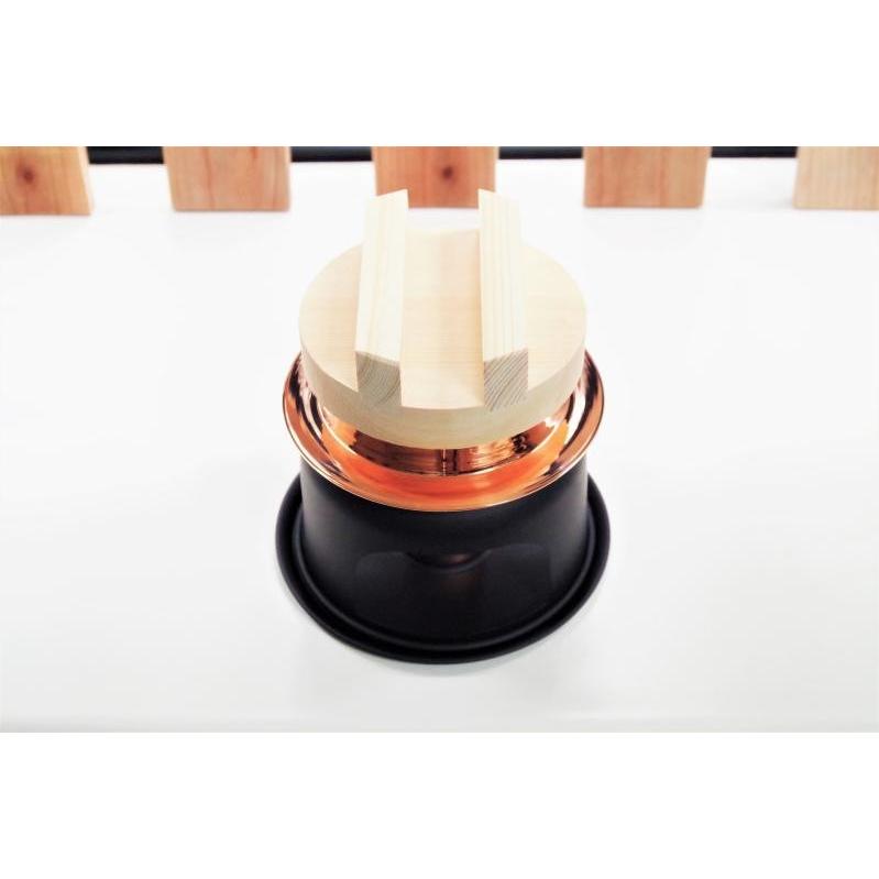 羽釜 1合用 木蓋 スタンドセット 固形燃料用 直火用 純銅製