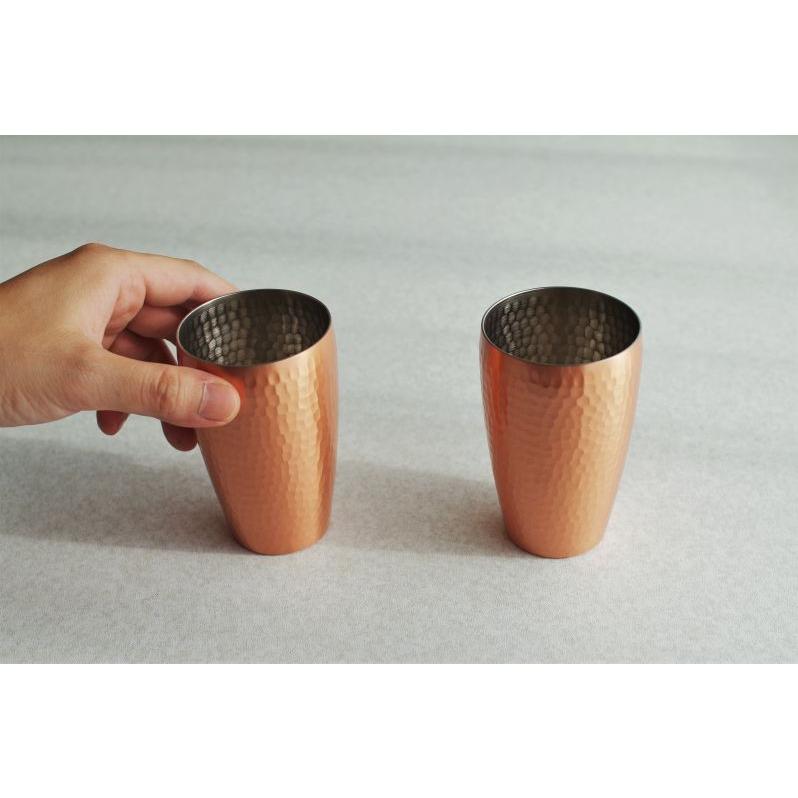 新光金属 タンブラー ペア 純銅製 250ml ビール 銅 ペアグラス ペア