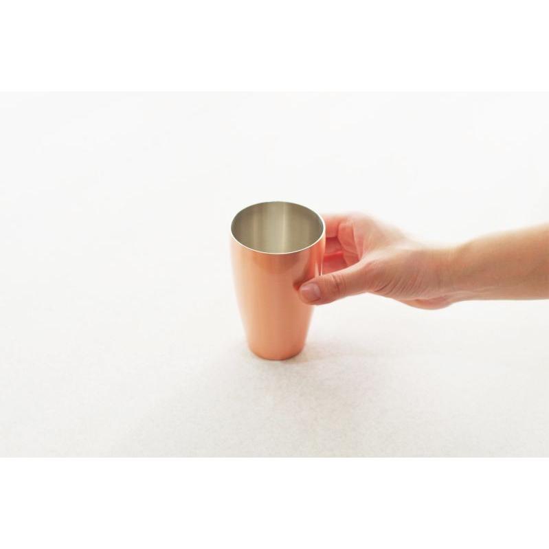 銅 錫 タンブラー M MUKU  400ml  新光金属 燕市 銅製品 酒器 ビール カップ コップ おしゃれ グラス 男性 誕生日プレゼント 新光堂の画像