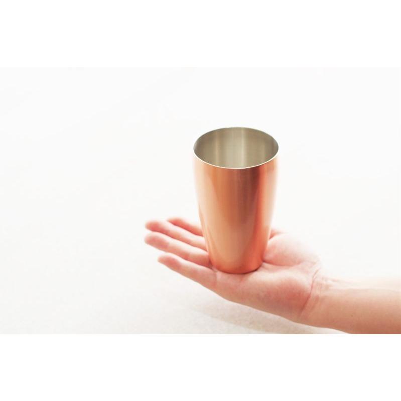 銅 錫 タンブラー M MUKU  400ml  新光金属 燕市 銅製品 酒器 ビール カップ コップ おしゃれ グラス 男性 誕生日プレゼント 新光堂の画像