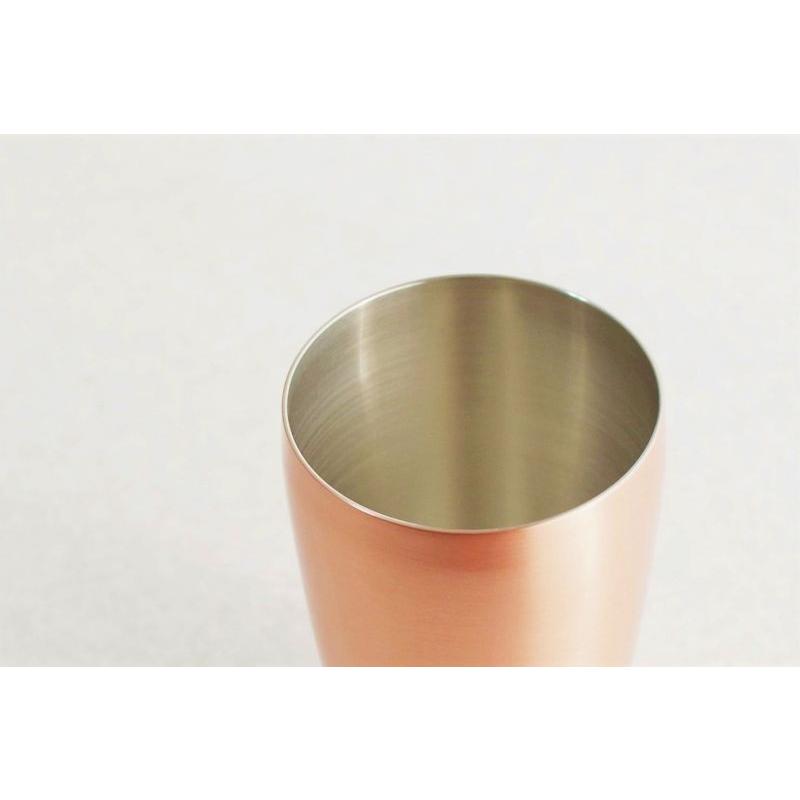 銅 錫 タンブラー M MUKU  400ml  新光金属 燕市 銅製品 酒器 ビール カップ コップ おしゃれ グラス 男性 誕生日プレゼント 新光堂の画像