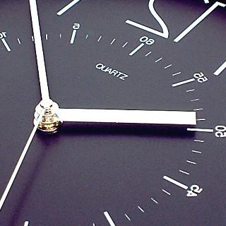 逆転時計 壁掛け クォーツ式 さんてる QL886 ブラック ホワイト 大きい