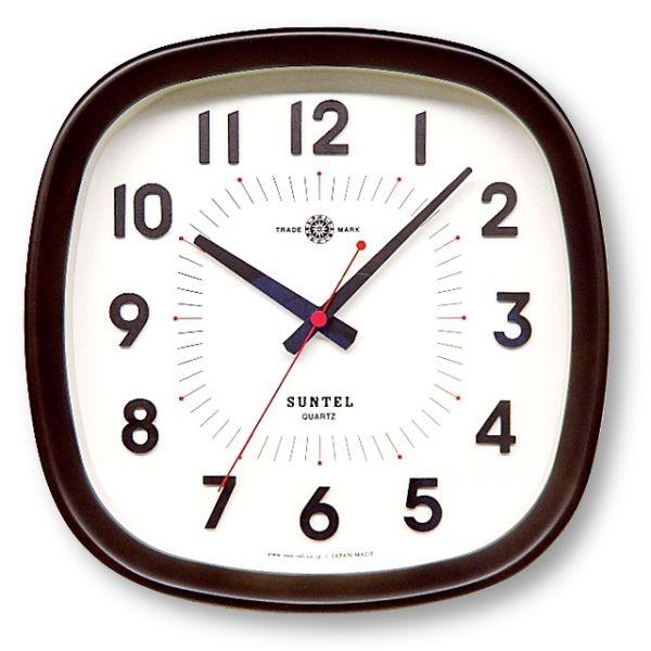 壁掛け時計 クォーツ式 連続秒針モデル さんてる QL697 BR/NA 送料無料｜kokoshoku