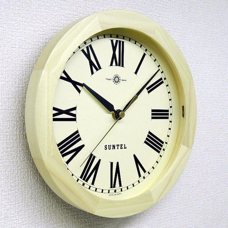 掛け置き兼用時計 連続秒針 SR02NA ホワイト さんてる 日本製 国産時計 壁時計 掛け時計 白い 懐かしい時計 ナチュラル おしゃれ 贈り物｜kokoshoku｜04