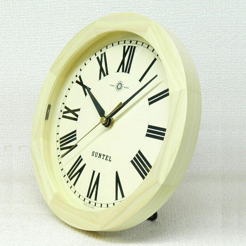掛け置き兼用時計 連続秒針 SR02NA ホワイト さんてる 日本製 国産時計 壁時計 掛け時計 白い 懐かしい時計 ナチュラル おしゃれ 贈り物｜kokoshoku｜06