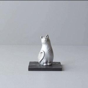 お香立て 猫 ネコ 茶色 黒 銀色 博鳳堂 炭谷三郎商店 鉄 線香 お香立て 猫 ネコ 茶色 黒 銀色 博鳳堂 炭谷三郎商店 鉄 線香