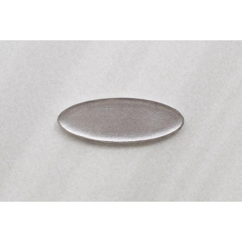 香皿 オーバルトレー S ブラック シルバー 炭谷三郎商店 お香立て 横