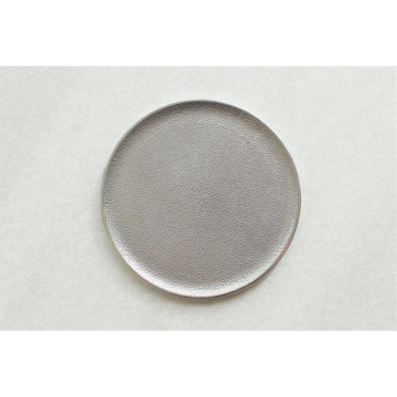 香皿 ラウンドトレー L ブラック シルバー 炭谷三郎商店 お香立て 横