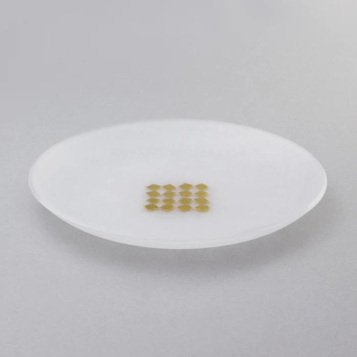 箔 プレート 13.5cm 単品 和紙調のアクリルに箔をデザインしたお皿