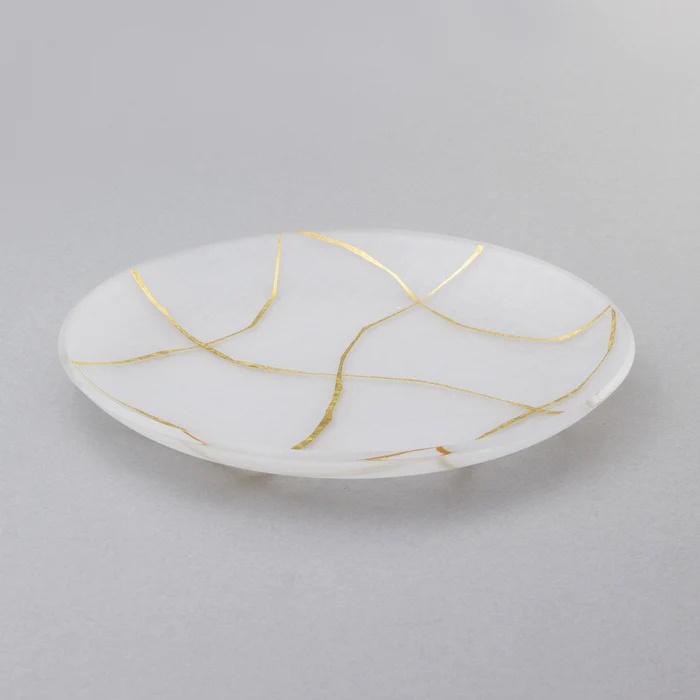 プレート 20枚セット 金箔風デザイン 高級感あり 業務用 撮影小物 お皿 市松 スクエアプレート (S) 金黒<2枚>