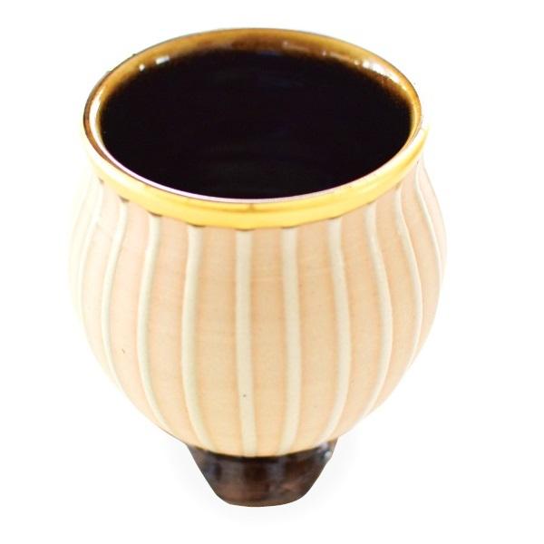 縞香炉 金彩 吉野瞬 作品 香炉 磁器 壺型 ツボ 灰入れ 灰壺 線香立て