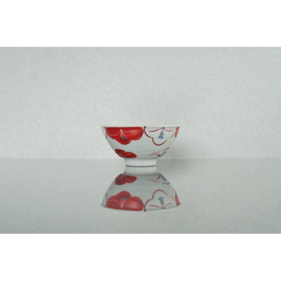 お茶碗 大 赤椿重文 300kcal 蔵珍窯 美濃焼 大きい茶わん HP-13E