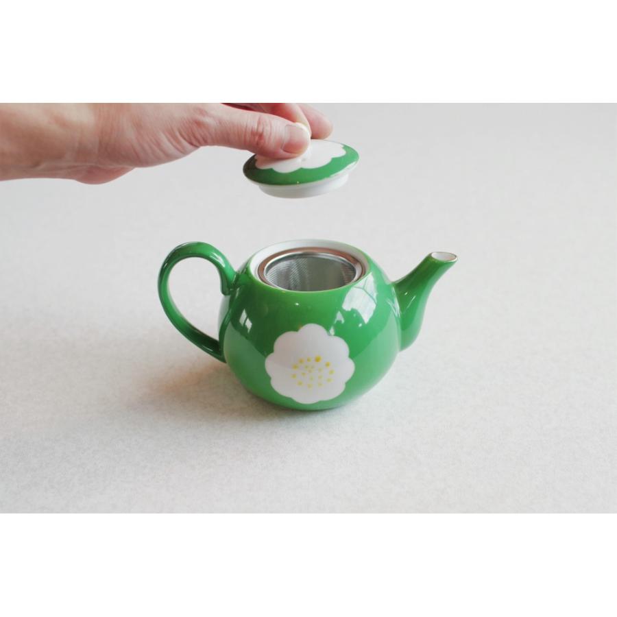 美濃焼 ティーポット 金彩もえぎ花図 食器 おしゃれ 磁器 急須 ポット