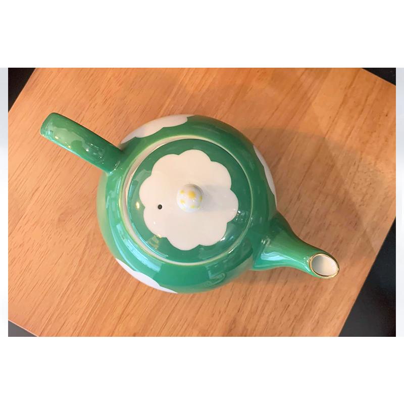 美濃焼 ティーポット 金彩もえぎ花図 食器 おしゃれ 磁器 急須 ポット