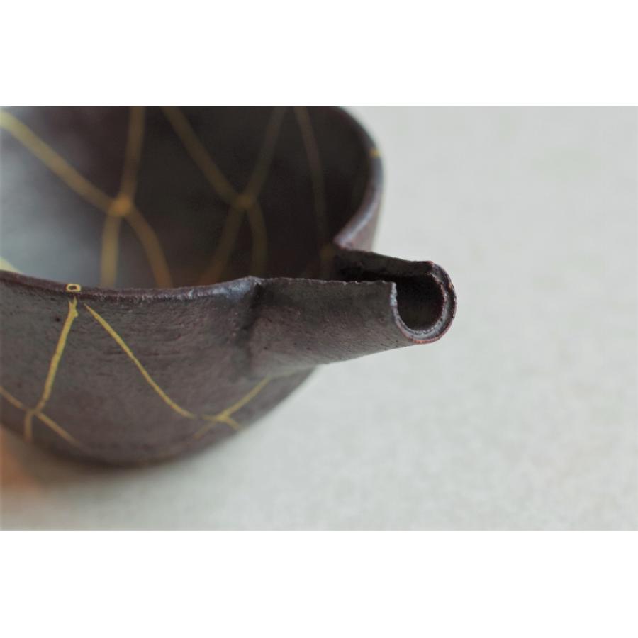 美濃焼 片口 酒器 金彩網目 230cc 陶器 和食器 おしゃれ 片くち かたく