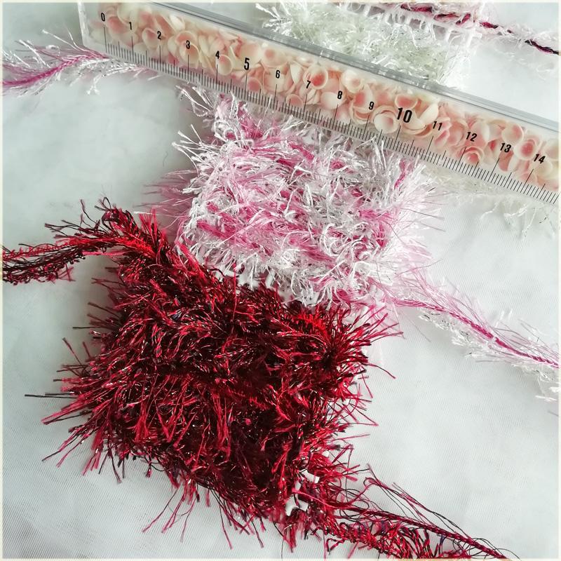 引き揃え糸 Title: Briller 〜輝く〜 ピンク系 1玉80g 約33m ファー