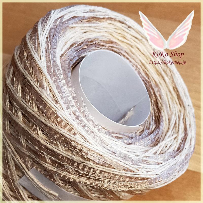 Design Yarn Title :  安らぎの時 〜オールドローズ〜 1玉 約100ｍ 約60g　シルク　コットン　テープ　引き揃え糸 §koko§｜kokoshop2｜03