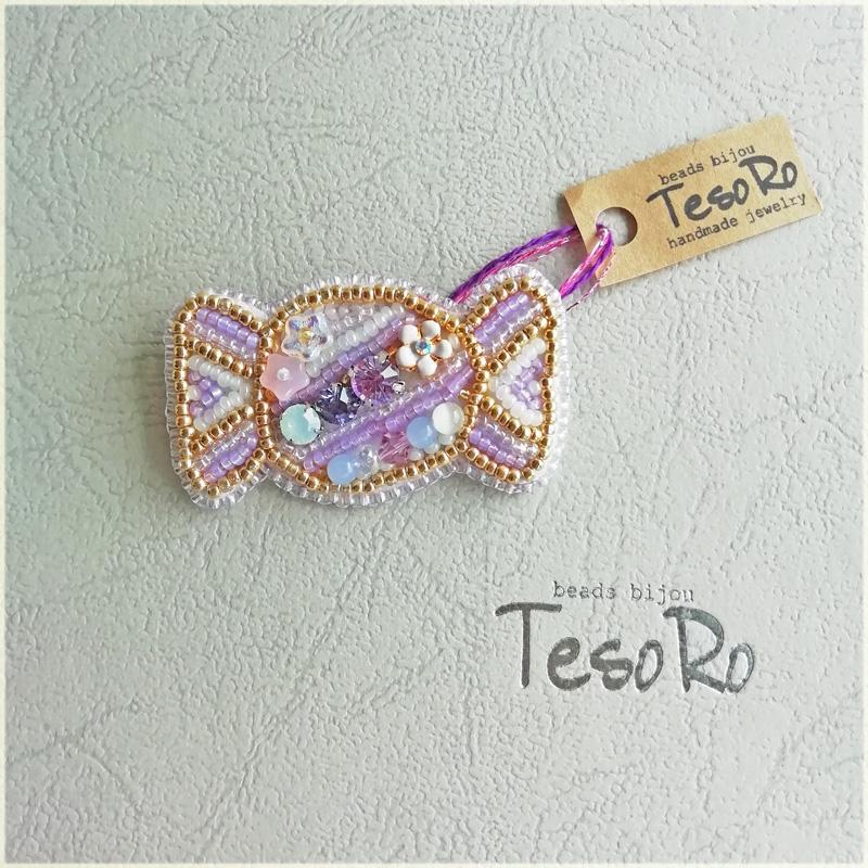 キャンディーブローチ 〜TesoRo~ ビーズ刺繍 : KoKo Shop ヤフー店 