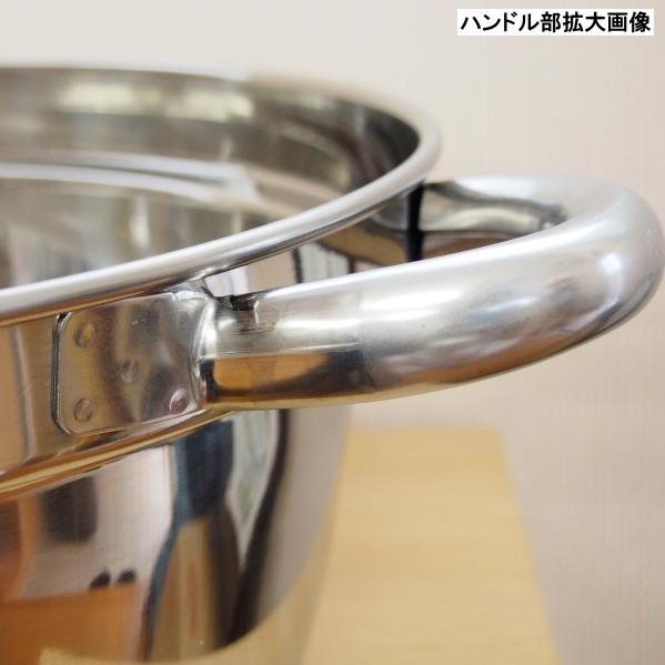 段付鍋 日本製 ステンレス 18-8ステンレス製 段付 料理鍋 39cm 13.0L 13L 段付き鍋 新潟県 燕三条製 鍋 円付鍋 和鍋 業務用 プロの画像