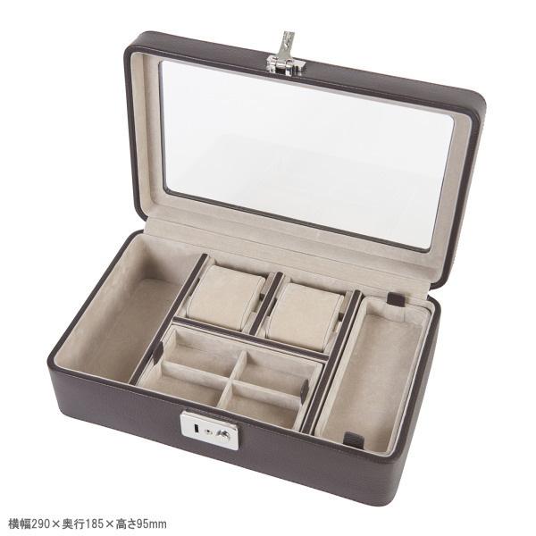 LUSSO ルッソ 本革 メンズボックス 時計メガネ アクセサリー 小物入れ アクセサリーケース 本革 メンズボックス LUSSO 送料無料 男性用 小物