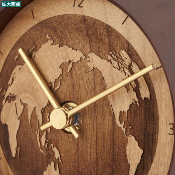 時計 日本製 木製 置き時計 ワールド 横幅約12.5cm 国産 置時計 高級感