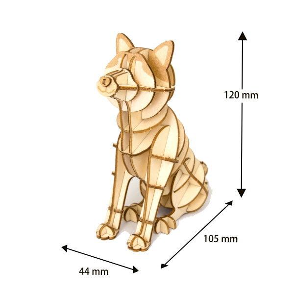 立体パズル 木製 秋田犬 難易度2 パズル 立体 大人 楽しい おもちゃ かわいい 犬 いぬ イヌ グッズ 動物 ki-gu-mi 小学生 夏休み 自由研究 休日 工作 趣味｜kokouki｜05