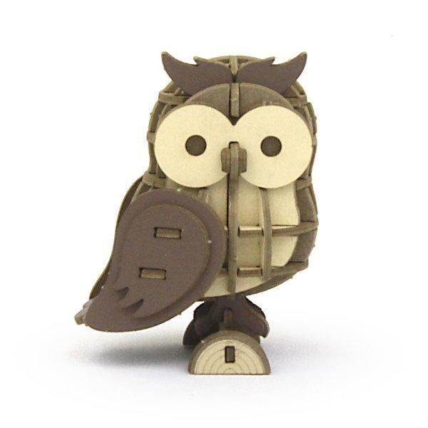 立体パズル 紙製 フクロウ 難易度2 パズル 立体 大人 楽しい おもちゃ