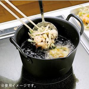天ぷら鍋 蓋付き 日本製 IH対応 たっぷり 深型 鉄製 揚げ鍋 18cm 200V