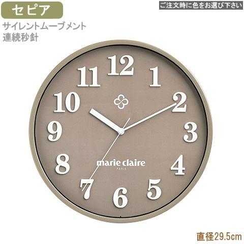 時計 シンプル マリクレール壁掛時計29.5cm 1個 選択 セピア ネイビー