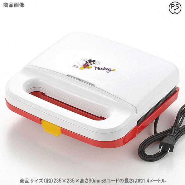 ミッキーマウス 電気式 ホットサンドメーカー 規格 W 2枚焼き 6枚切り