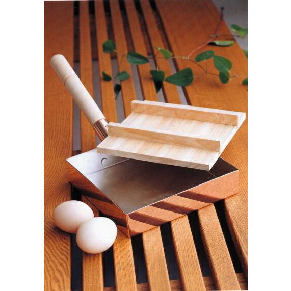 卵焼き フライパン 日本製 銅製 玉子焼き 18cm（木蓋付き） 本職用