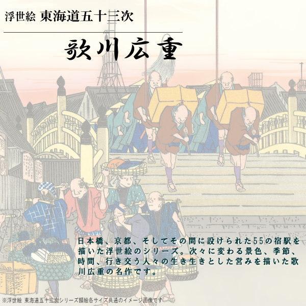絵画 額入り 壁掛け F6 歌川 広重 東海道五十三次 複製画 額飾り 1枚