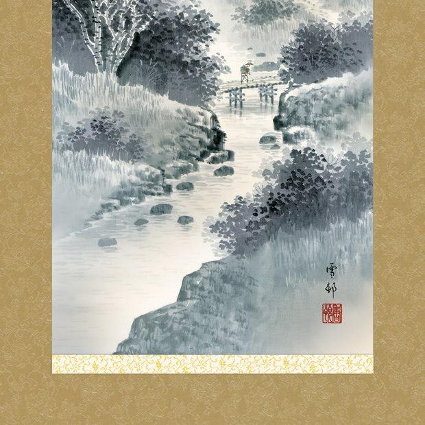 桜の花 水墨画 掛軸2本セット 桜の花 水墨画 掛軸 桜の花 水墨画 掛軸