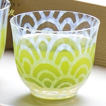 昭和レトロ　吹きガラス　気泡有　冷茶　グラス　コップ　５客 冷茶グラス 日本製 大正浪漫硝子 冷茶 波 1個 国産 手作り ガラス 硝子