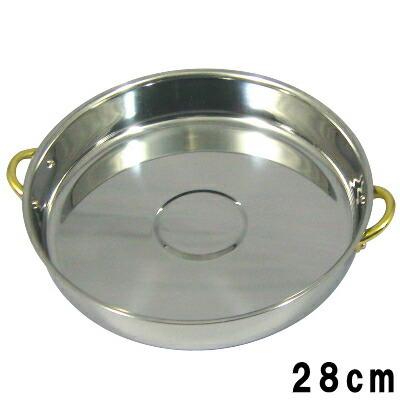 すき焼き鍋 IH対応 両手付き ステンレス製 スキヤキ鍋 28cm 日本製